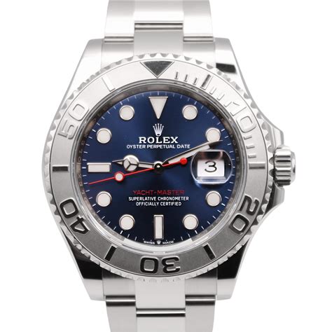 rolex yachtmaster stainless and platinum blue dial watch price|Rolex yacht master 40 126622.